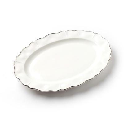 Блюдо овальное белое, глянцевое, 35,8, фарфор (JET, арт. DP2595S)