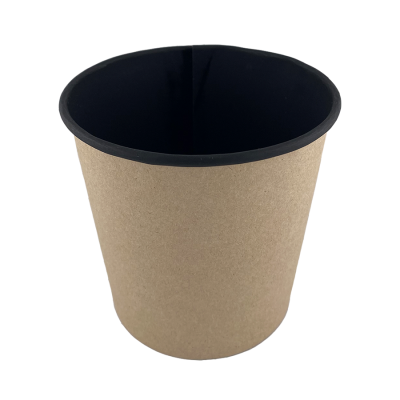 Контейнер круглый OSQ Round Bowl 500 (BW), 76/100x95, Крафт / Чёрный (30/уп.) (600/кор.) JET