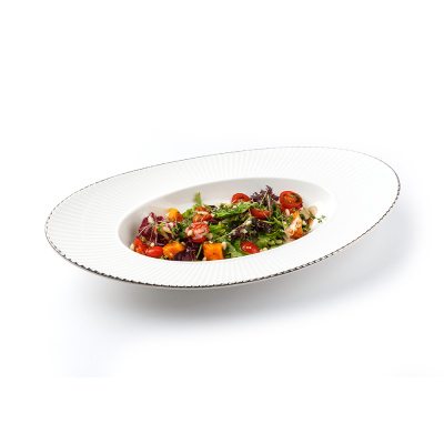 Блюдо овальное белое, глянцевое, 40,5, фарфор (JET, арт. DP2441S)