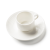 Чашка с блюдцем белая, глянцевая, 80 мл, фарфор (JET, арт. H6736/Н6737)