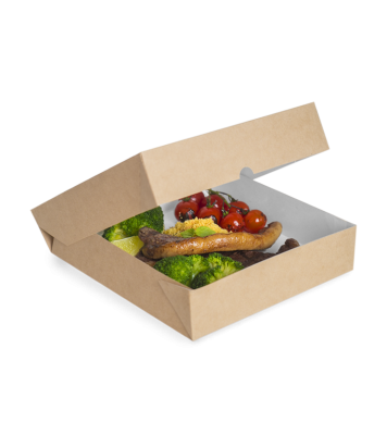 Контейнер OSQ TABOX PRO 1555 (K), 200x200x55,  Крафт / Белый (25уп)(175кор) JET