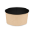 Контейнер круглый OSQ ROUND BOWL 1000 (BW), 128/150х77, Крафт / Черный (45уп)(270кор) JET