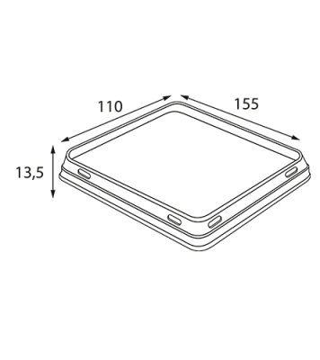 Контейнер OSQ OPSALAD 450 (K), 114/144x82/96x55, Крафт / Белый (50уп)(800кор) JET