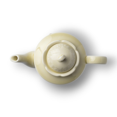 Чайник с крышкой молочный Camelia, глянцевая, 15х20х12 см, 600 мл, фарфор (JET, арт. HS236315)
