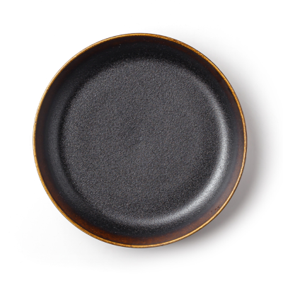 Тарелка плоская с вертикальным бортом бронзовая, 20,8 х 2,2 см, фарфор (JET, арт. A21521W985)