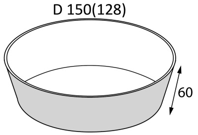 Контейнер круглый OSQ ROUND BOWL 750 (W), 128/150х60, Белый (45/уп.) (270/кор.) JET