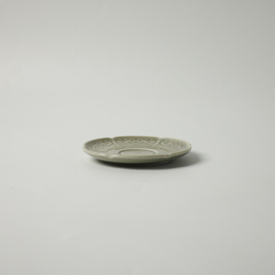 Блюдце зеленое Camelia, глянцевая, 15.2х2 см, фарфор (JET, арт. HS231655)