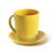 Набор из двух кружек с блюдцами, 350 мл, Жёлтая/ Синяя, каменная керамика (арт. HL1254880-HL940870)