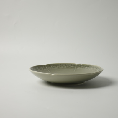 Тарелка глубокая зеленая Camelia, глянцевая, 20х3.8 см, фарфор (JET, арт. HS231651)