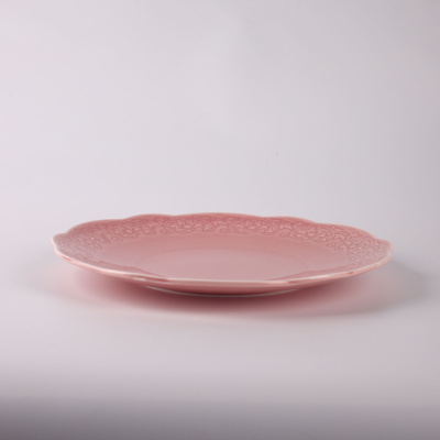 Тарелка розовая Camelia, глянцевая, 22х2.8 см, фарфор (JET, арт. HS236295)