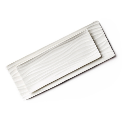 Блюдо прямоугольное белое, глянцевое, 44,2 х 17 х 3,5 см, фарфор (JET, арт. A25210)