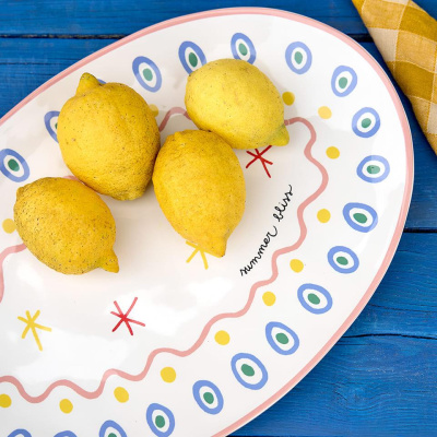 Блюдо овальное COSTA NOVA SUMMER BLISS Sun, 45x31,1x4,1; GOA451-SUM(GOA451-05924J)