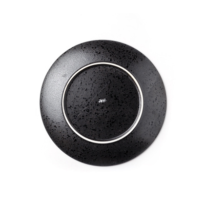 Тарелка черная, матовая, 22,5 х 2,5 см, фарфор (JET, арт. A0018W521)