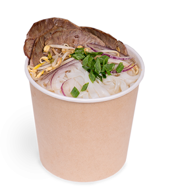 Контейнер круглый OSQ Round Bowl 700 (K), 89/116x108 Крафт / Белый (35уп)(525кор) JET