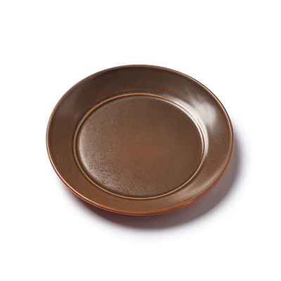 Тарелка коричневая, полуматовая, 19,8 х 2,2 см (JET, арт. H14199-N539)