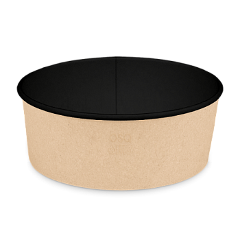 Контейнер круглый OSQ ROUND BOWL 1300 (BW), 160/185x70, Крафт / Чёрный (35/уп.)(210/кор.) JET