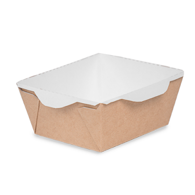 Контейнер OSQ OPSALAD 450 (K), 114/144x82/96x55, Крафт / Белый (50уп)(800кор) JET