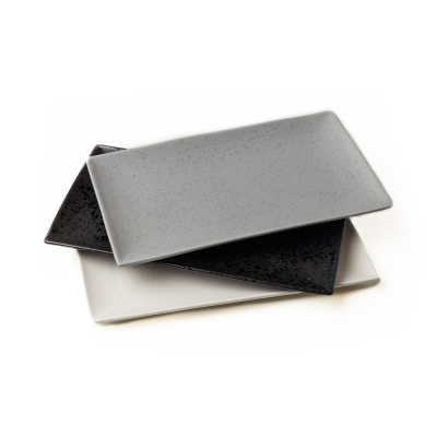 Блюдо прямоугольное черное, матовое, 34,5 х 19,5 х 2,5 см, фарфор (JET, арт. A21527W521)