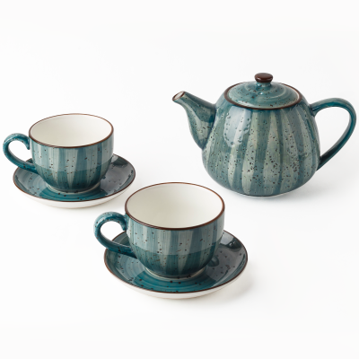 Чайный сервиз зеленый на 2 персоны