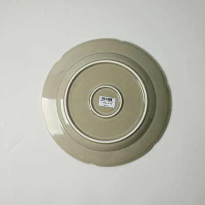 Тарелка плоская зеленая Camelia, глянцевая, 26х2.2 см, фарфор (JET, арт. HS231650)