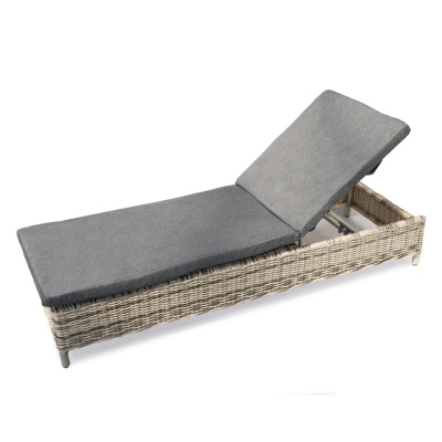 Шезлонг из искусственного ротанга GLV845V-C + матрас в подарок!