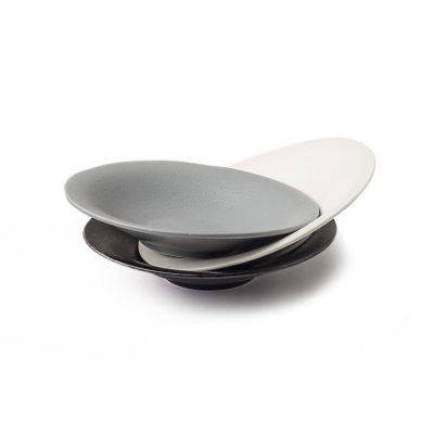 Салатник серый, матовый, 28,0 х 5,5 см, фарфор, 1100 мл (JET, арт. A2800W1101)