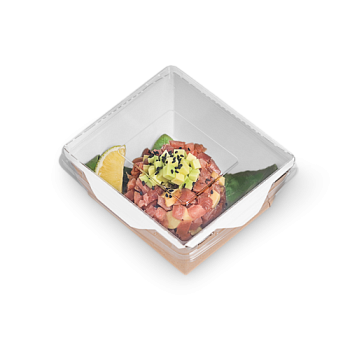 Контейнер OSQ OPSALAD 350 (K), 100/121x85/106x55, Крафт / Белый (50уп)(900кор) JET