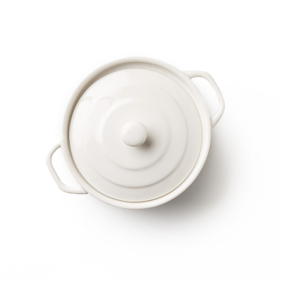 Миска с крышкой белая, глянцевая, 14 х 11 х 5,5 см (JET, арт. H11485)