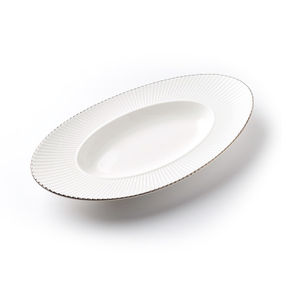 Блюдо овальное белое, глянцевое, 40,5, фарфор (JET, арт. DP2441S)