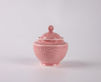 Сахарница розовая Camelia, глянцевая, 7х9.5х7.5 см, 220 мл, фарфор (JET, арт. HS236308)