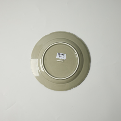 Тарелка плоская зеленая Camelia, глянцевая, 21.2х2 см, фарфор (JET, арт. HS231649)