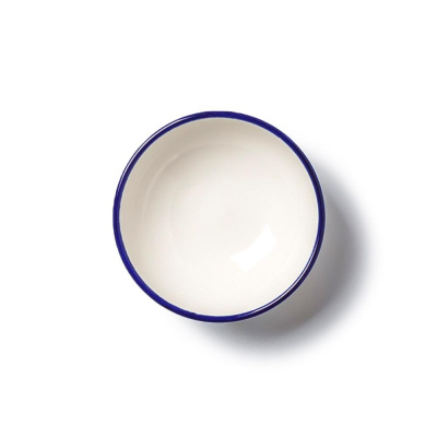 Соусник белый с синим кантом, глянцевый, 8 см (JET, арт. H13340-N546)