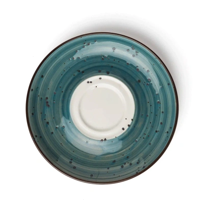 Блюдце зелёное, глянцевое, 13.5 см, фарфор (JET, арт. H13286-N361)