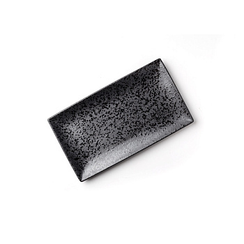 Блюдо прямоугольное черное, матовое, 27,3 х 16,5 х 2,3 см, фарфор (JET, арт. A21263W521)