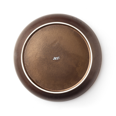 Тарелка плоская с вертикальным бортом бронзовая, 20,8 х 2,2 см, фарфор (JET, арт. A21521W985)