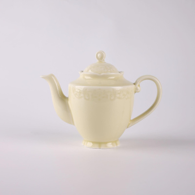 Чайник с крышкой молочный Camelia, глянцевая, 15х20х12 см, 600 мл, фарфор (JET, арт. HS236315)