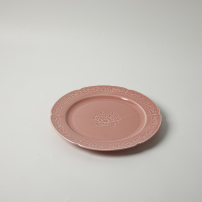 Тарелка плоская розовая Camelia, глянцевая, 26х2.2 см, фарфор (JET, арт. HS231968)