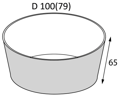 Контейнер круглый OSQ Round Bowl 300 (W), 79/100х65, Белый (30уп)(450кор) JET