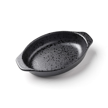 Форма для запекания с ушками черная, матовая, 25 х 15,3 х 4,6 см, фарфор, 600 мл (JET, арт. A26359W521)