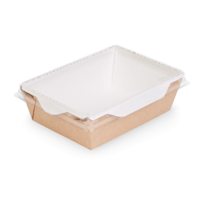 Контейнер OSQ OPSALAD 400 (K), 120/145x85/96x45, Крафт / Белый (50/уп.) (800/кор.) JET