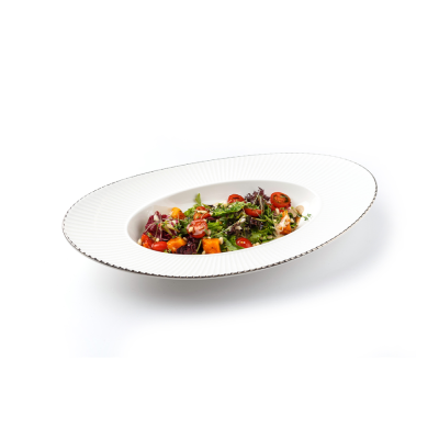 Блюдо овальное белое, глянцевое, 35,2, фарфор (JET, арт. DP2440S)