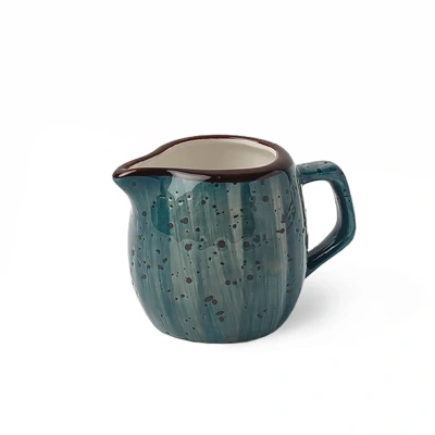 Молочник зелёный, глянцевый, 90 мл, фарфор (JET, арт. H1255-N361)