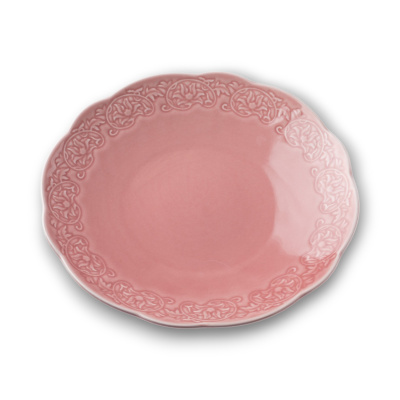 Тарелка розовая Camelia, глянцевая, 22х2.8 см, фарфор (JET, арт. HS236295)