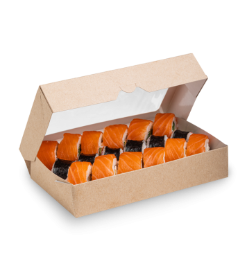 Контейнер OSQ TABOX PRO 1000 (K), 195х120х40, Крафт / Белый (25/уп.) (225/кор.) JET