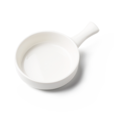 Форма для запекания с ручкой белая, глянцевая, 15 см, фарфор (JET, арт. H12235)