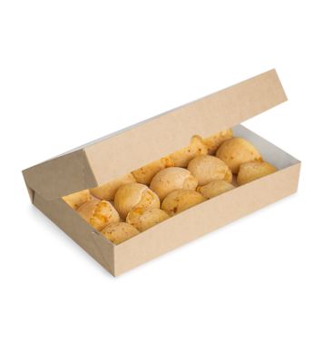 Контейнер OSQ TABOX PRO 1450 (K), 260x150x40, Крафт / Белый (25уп)(200кор) JET