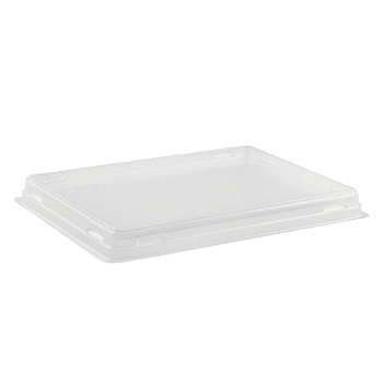 Крышка для контейнера OSQ OPSALAD 400/450, плоская 155х110х13,5 пластик проз. (50/уп.)(800/кор.) JET