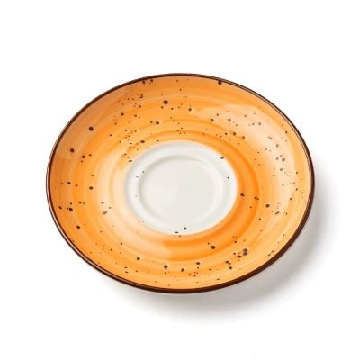 Блюдце оранжевое, глянцевое, 13.5 см, фарфор (JET, арт. H13286-N377)