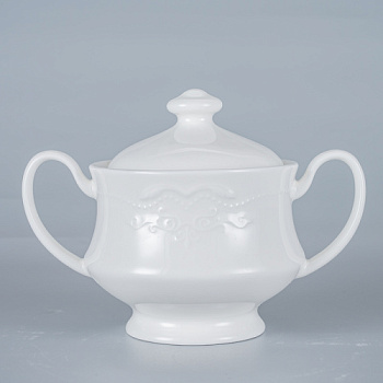 Сахарница белая, Elsa, глянцевая, 14,9 х 9,6 х 7,9 см, 250 мл, фарфор (JET, арт. C3600125)