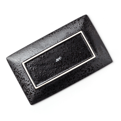 Блюдо прямоугольное черное, матовое, 27,3 х 16,5 х 2,3 см, фарфор (JET, арт. A21263W521)